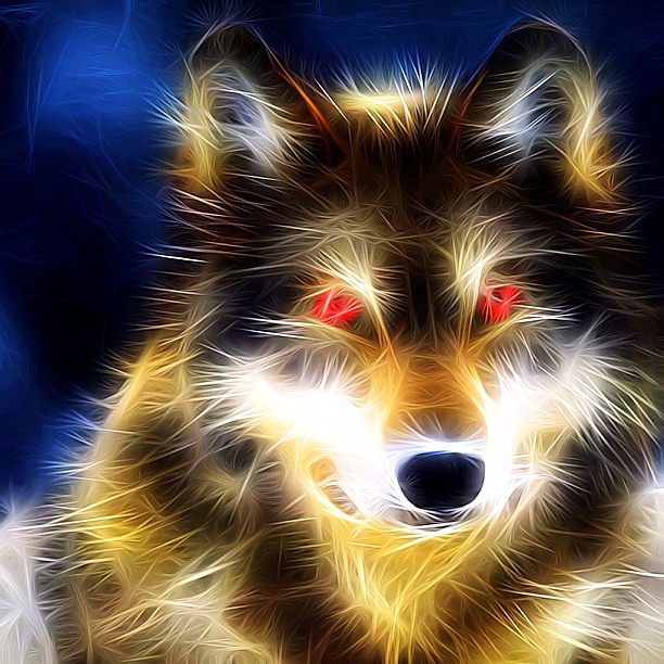 Wolf - digital painting #art #animal #wolf http://instacan… | Flickr