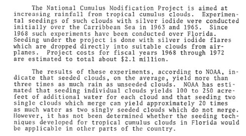 NOAA National Cumulus Modification Project