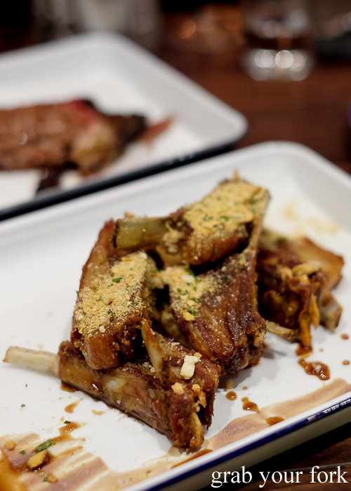 Confit lamb ribs with lemon crumb at Meatmaiden in Melbourne