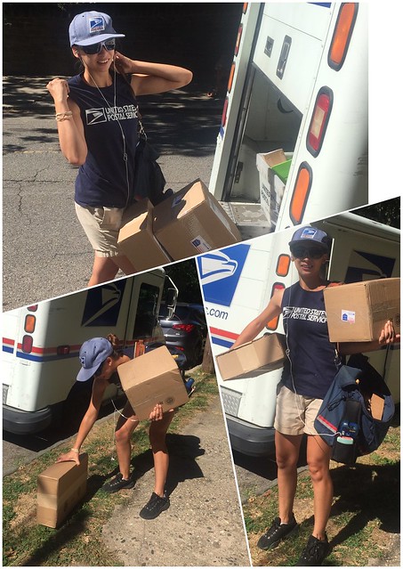 Mail carrier beats heat in tank top