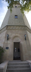 Highland Park Water Tower entrance on Snelling Avenue