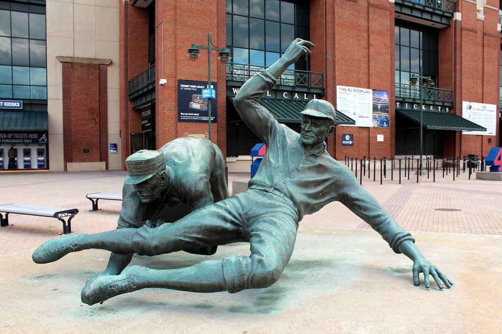 Atlanta - Turner Field: Monument Grove - Ty Cobb statue | Flickr