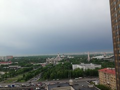 Post-thunder storm city view from Hotel Cosmos