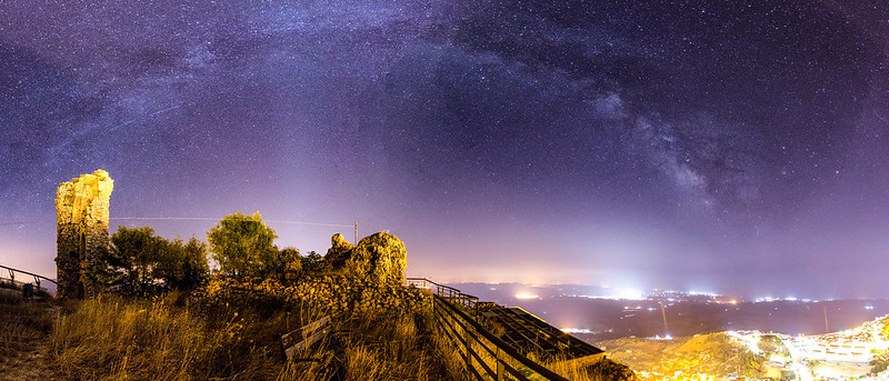 Panorama of the Milky Way in Caltabellotta.