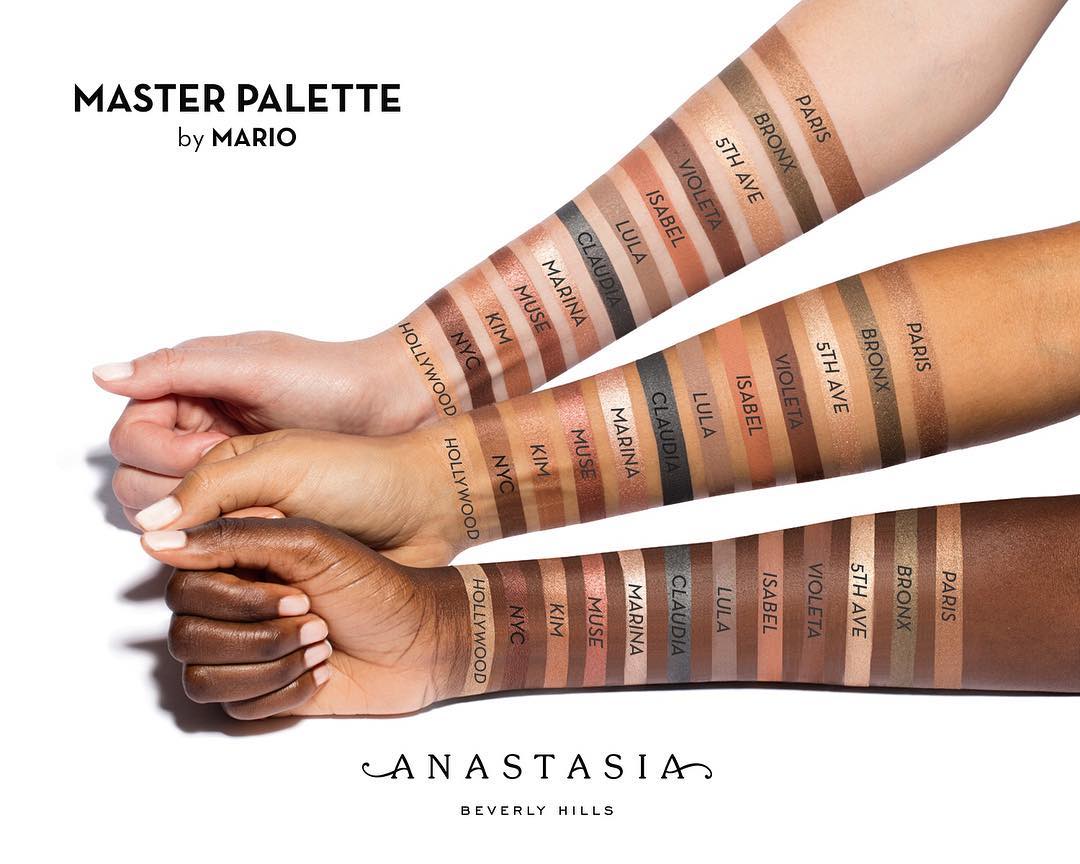 Anastasia Beverly Hills Master Palette by Mario Swatches
