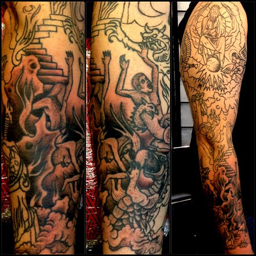 Start the shading in the Inferno part today. Sleeve in pro