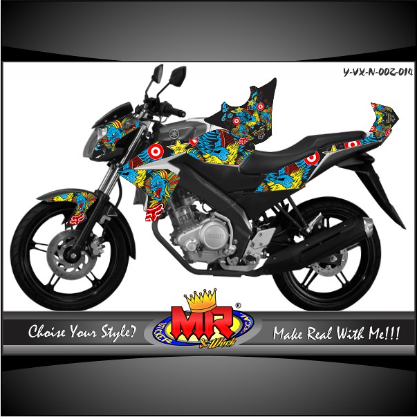  Vixion  New Pop Art Fox vs Rockstar Stiker  motor  Yamaha 