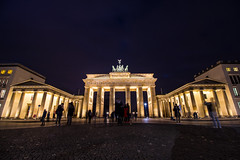 Wide angle shot of the Brandenburg Gate