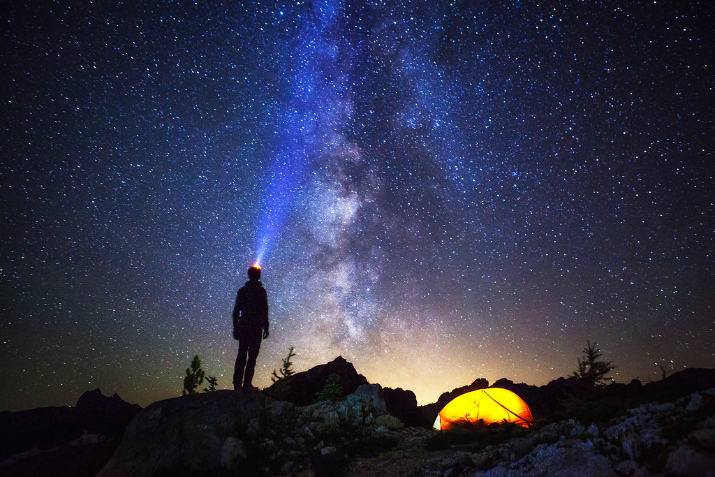 North Cascades Milky Way tent by Michael Matti