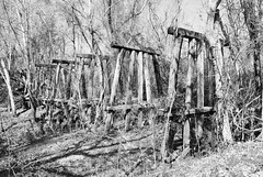 Abandoned Railroad Trestle over Jordan Creek & CR 3313, Cuney, Texas 1502131203abw