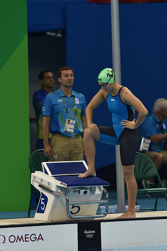 Valerie Gruest en la prueba de 400 libre en Rio 2016