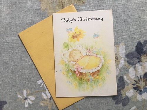 Oyen,  Baby's Christening card