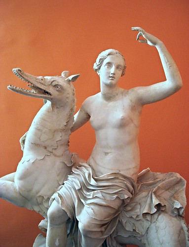 "Nereid on Ketos" from "Pausilypon" in Naples - beginning 1st century AD - Naples Archaeological Museum - "Augustus and Campania" - Exhibition at Archaeological Museum of Naples, until May 4, 2015