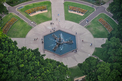 Archibald Fountain on Hyde Park as seen from the Sydney Tower