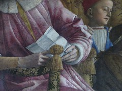 La lettre du Pape, Andrea Mantegna, mur de la Cour, Chambre des Époux, château Saint Georges (XIVe), Mantoue, province de Mantoue, Lombardie, Italie.