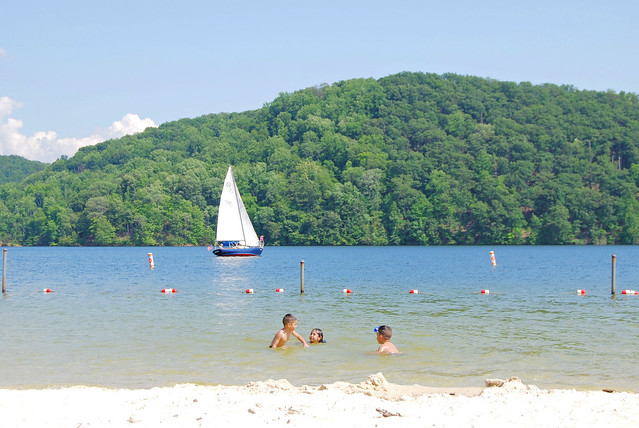 A day at the beach in the mountains is fun for everyone at Claytor Lake State Park, Virginia