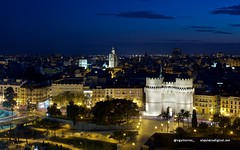 Torres de Serranos y centro histórico de Valencia