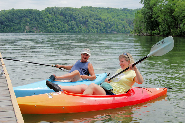 Kayaking Fun from Father and Daughter at Claytor Lake State Park in Virginia