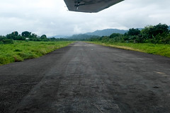 The landing strip of Reyes Murillo airport, Nuqui, Choco