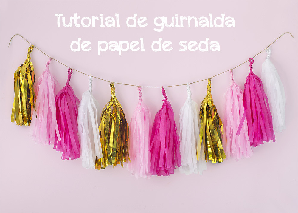 Cómo hacer guirnaldas de papel de seda | Postreadicción: Cursos de pastelería, galletas decoradas, cortadores, papel azúcar mucho