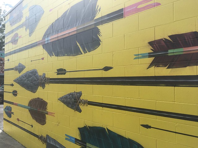 Arrows mural by Blaine Fontana Portland, Oregon