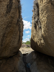 A passage between the rocks