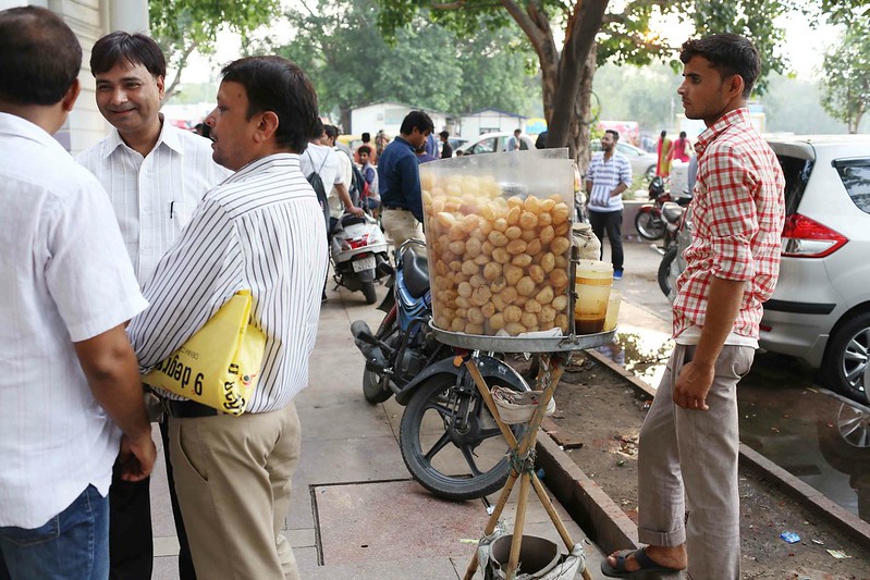 City Food - The Archaeology of a Pavement Golgappa Stall, Connaught Place