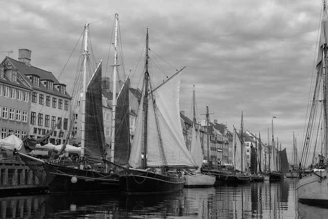 Historic Nyhavn in Black and White