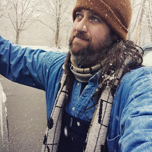 I find it hard to be mad about the snow. There isn't much and it's so pretty. #snow #wny #overalls #doubledenim