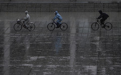 Cyclists at Hiroshima Peace Memorial Park