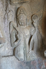 Le bodhisattva Avalokiteshvara dans une grotte de Pandu Lena (Nashik, Inde)