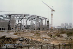 Beogradska arena, mart 1995 god. (Kombank arena) u izgradnji.