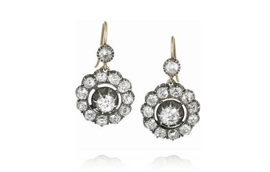 Olivia Collings 1960 18K White Gold Diamond Earrings $88,115