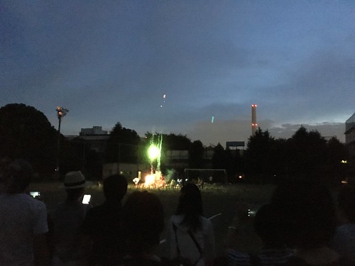 広尾中で花火大会 2016.7.23