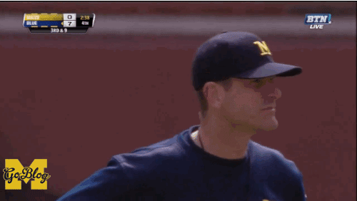 Image result for harbaugh spring game gif