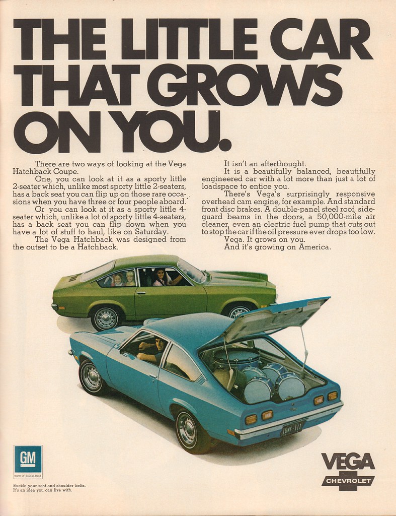 More OPTIONS 1971 & 1973 CHEVROLET VEGA 11x18 CHEVY POSTER BROCHURE FEATURES 