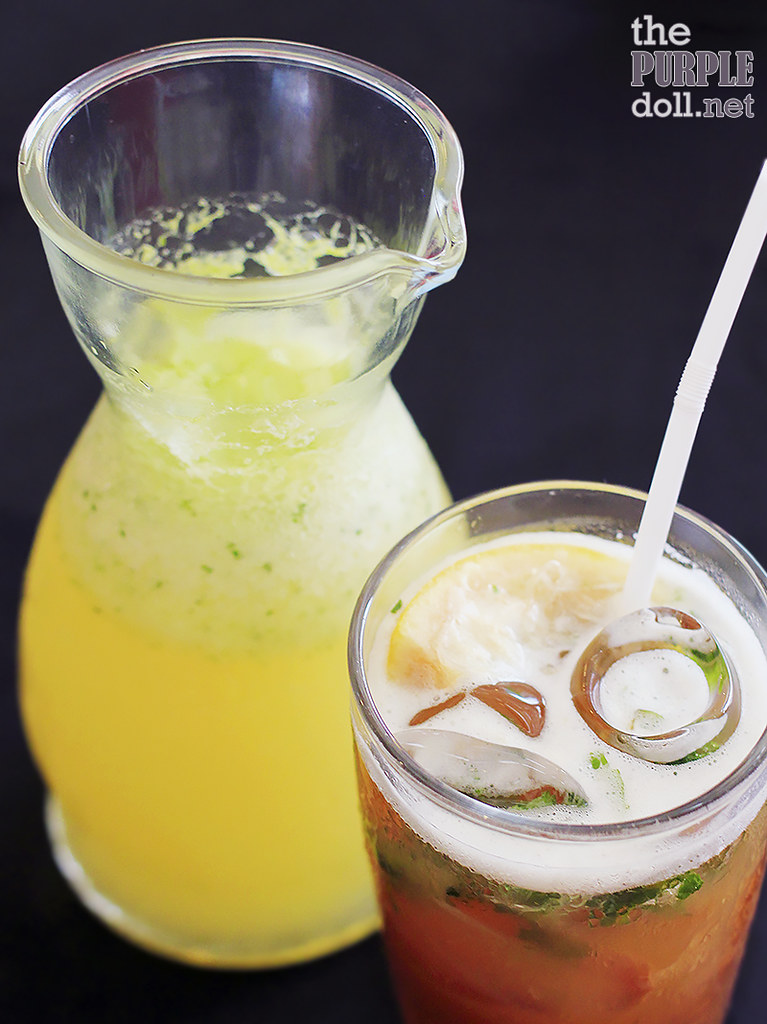 Cucumber Lemonade (P140) and Flavours Mint Ice Tea (P75)