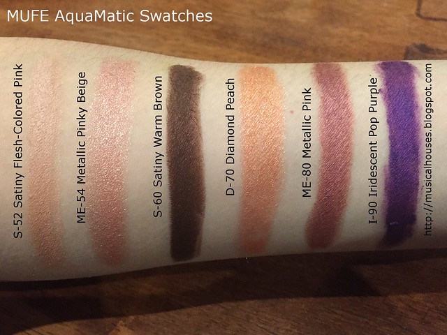 MUFE AquaMatic Swatches Summer 2015 3