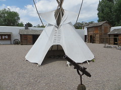 Large tepee with small cannon