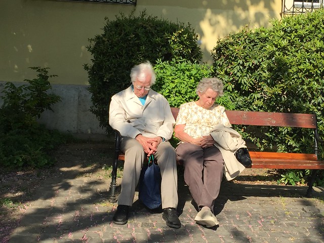 old couple,  sleeping, Buda Castle