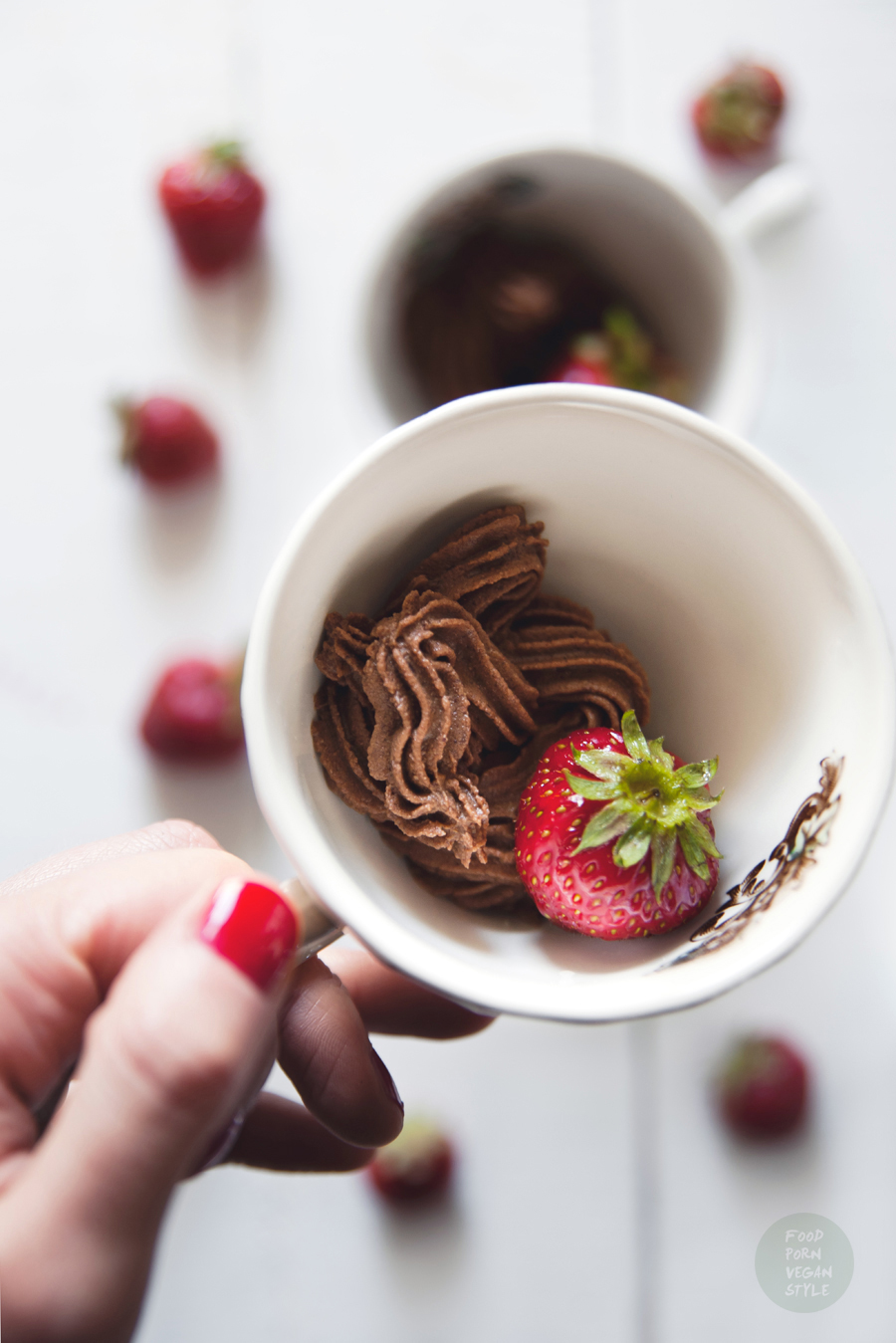 Strawberries with chocolate cream