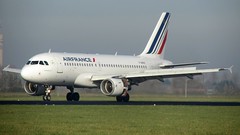 Air France Airbus A319  at Amsterdam Schiphol Airport