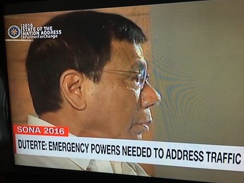 Duterte SONA, TV screen shot