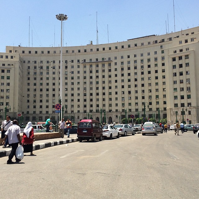 El-Mogamma in the heart of #Tahrir square after the new paint #Egypt #downtowncairo