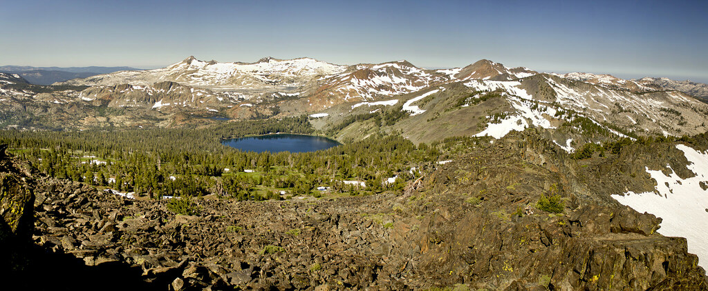 Panoramic view from atop Mt. Tallac