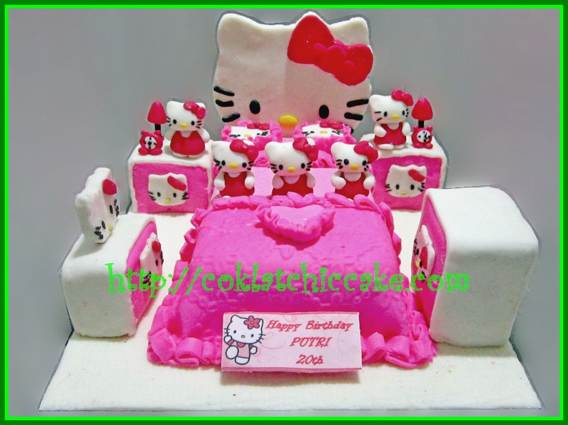 Cake Kamar Tidur Hello Kitty Putri Coklatchic Cake Est 2004