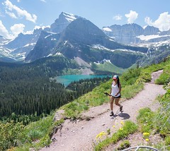 Hows that for a view during a hike? Probably one of my favorite shots of whole trip. I remember seeing this spot on the way up to Grinnell glacier (Grinnell Lake pictured) which was closed off btw :( but on our way back I ran ahead to hide to get a shot o
