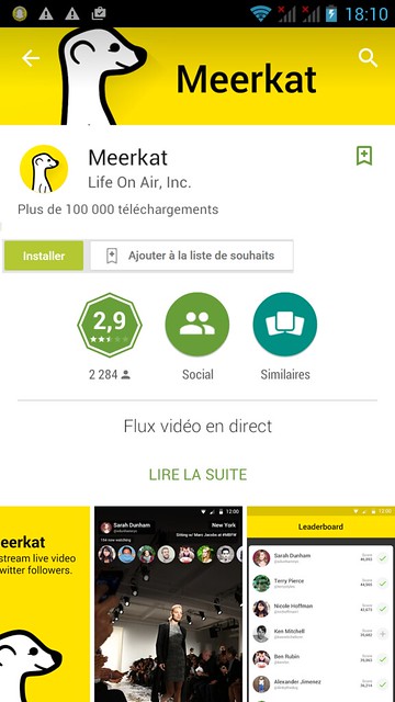 meerkat pour android diffuser des videos en direct