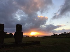 Ahu a Akivi, Easter Island, Chile.