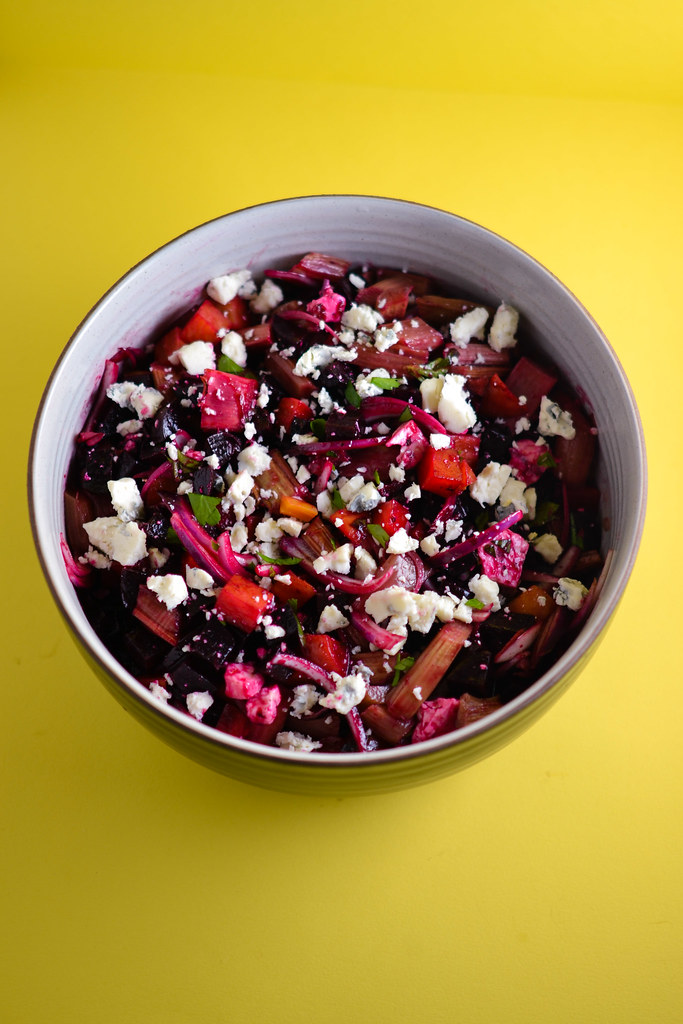 Beet and Rhubarb Salad - Things I Made Today
